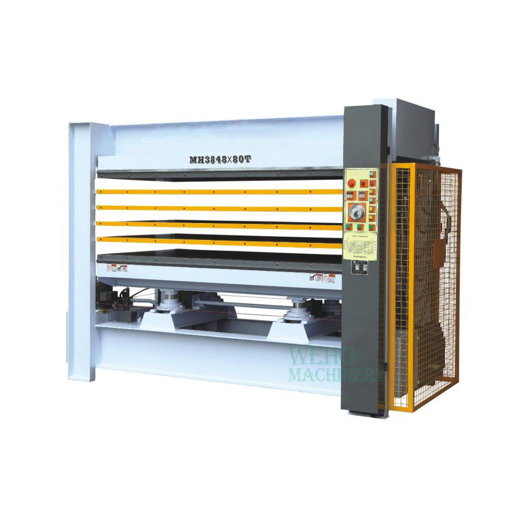 Máquina de prensado en caliente para laminación de madera