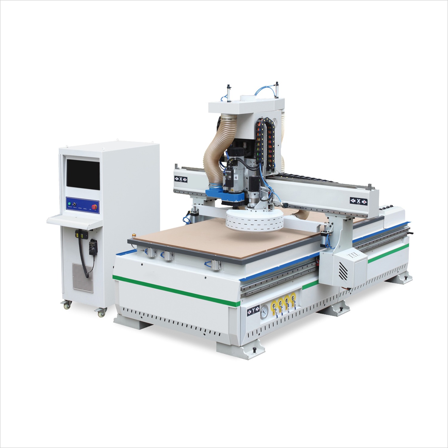 Máquina de sierra de cinta horizontal para madera de uso industrial